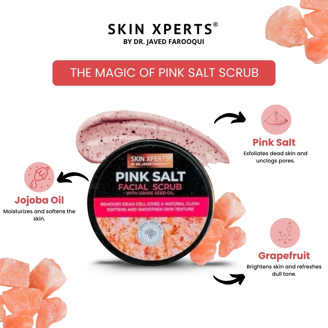 Pink Salt Face and Body Scrub with Citrus Oils & Almond Oil