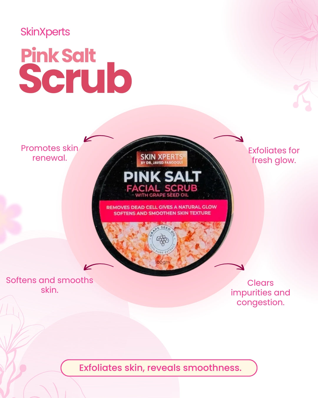 Pink Salt Face and Body Scrub with Citrus Oils & Almond Oil