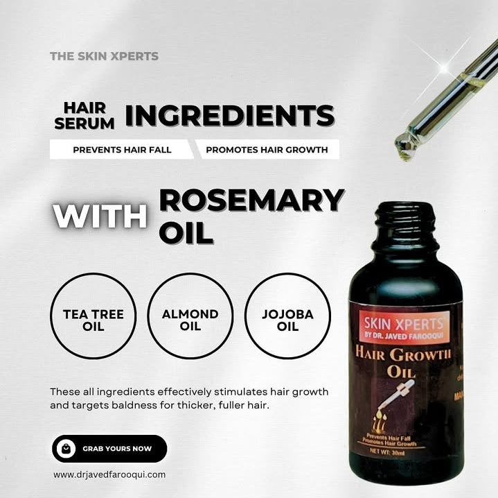 Rosemary Hair Growth Oil -30ml with Lavender & Tea Tree