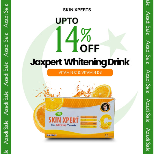 Jaxpert Skin Glow Drink with Glutathione, Vitamin C & D3 + Calcium Boost ( Large )