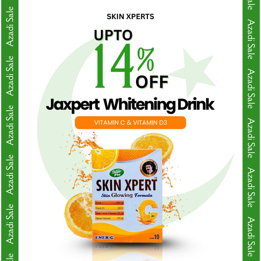 Jaxpert Skin Glow Drink with Glutathione, Vitamin C & D3 + Calcium Boost ( Small )