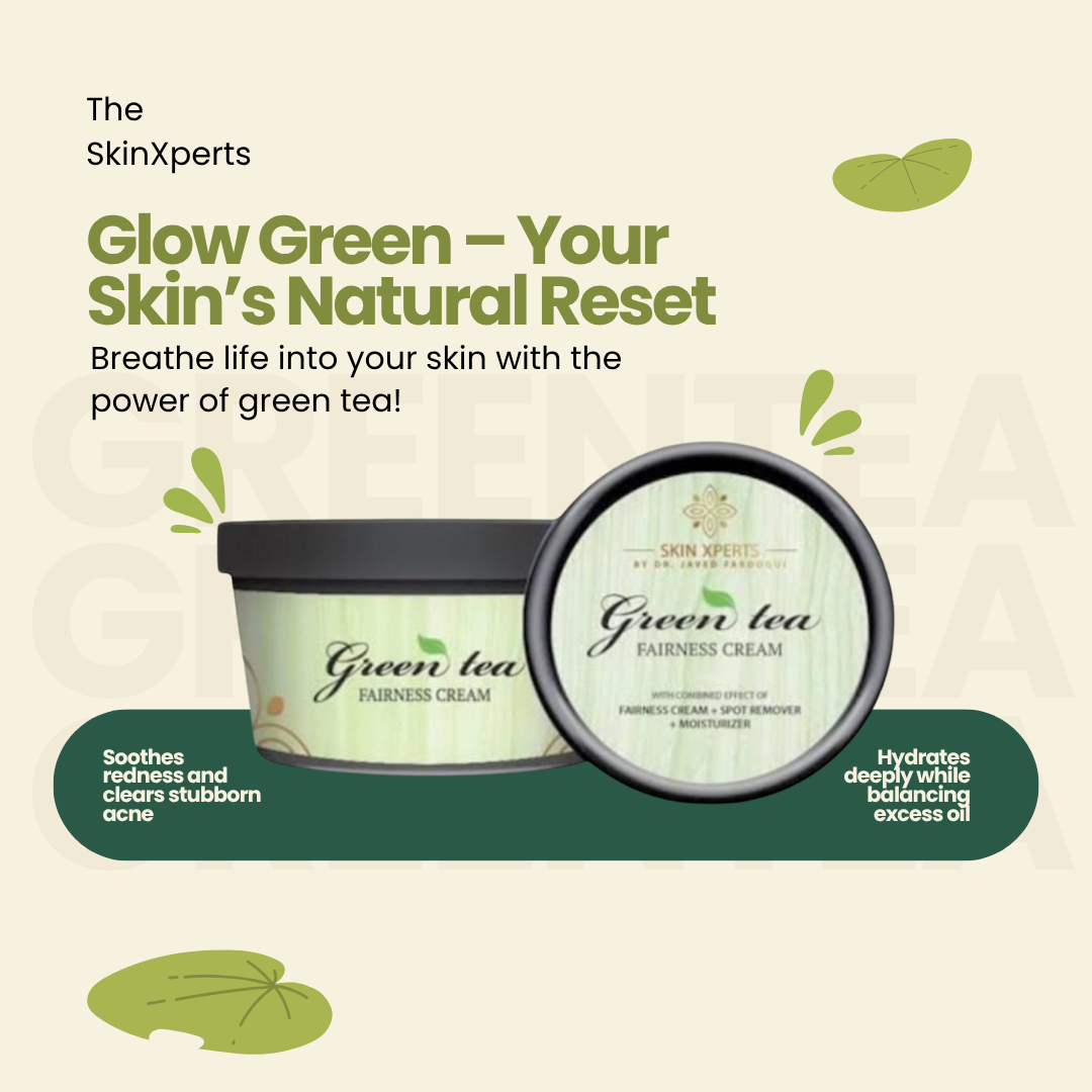 Brightening Green Tea Face Cream with Alpha Arbutin & Vitamin C