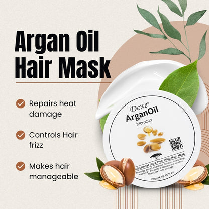 Argan Hair Mask with Shea Butter, Keratin & Aloe Vera