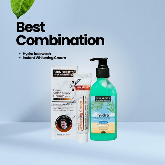 Combo - Instant Whitening Cream & Hydra Face Wash