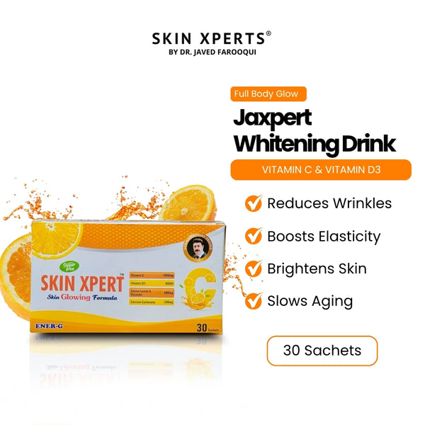 Jaxpert Skin Glow Drink with Glutathione, Vitamin C & D3 + Calcium Boost ( Large )