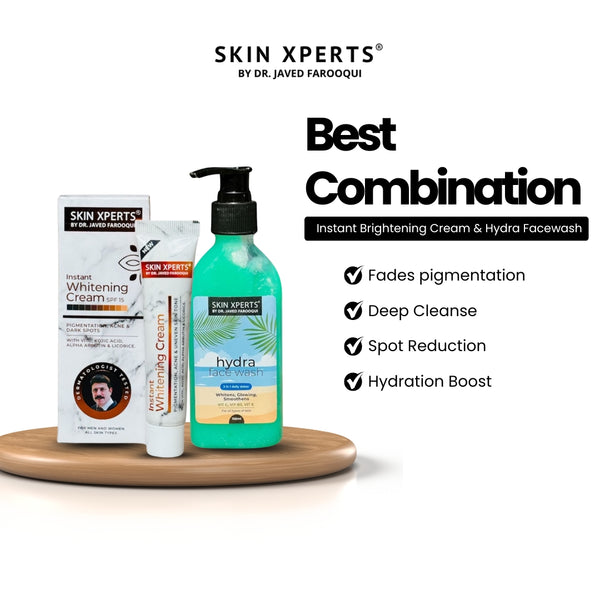 Combo - Instant Brightening Cream & Hydra Face Wash