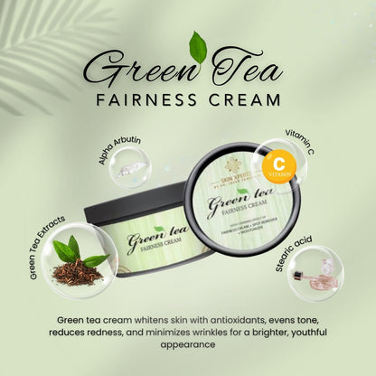 Brightening Green Tea Face Cream with Alpha Arbutin & Vitamin C