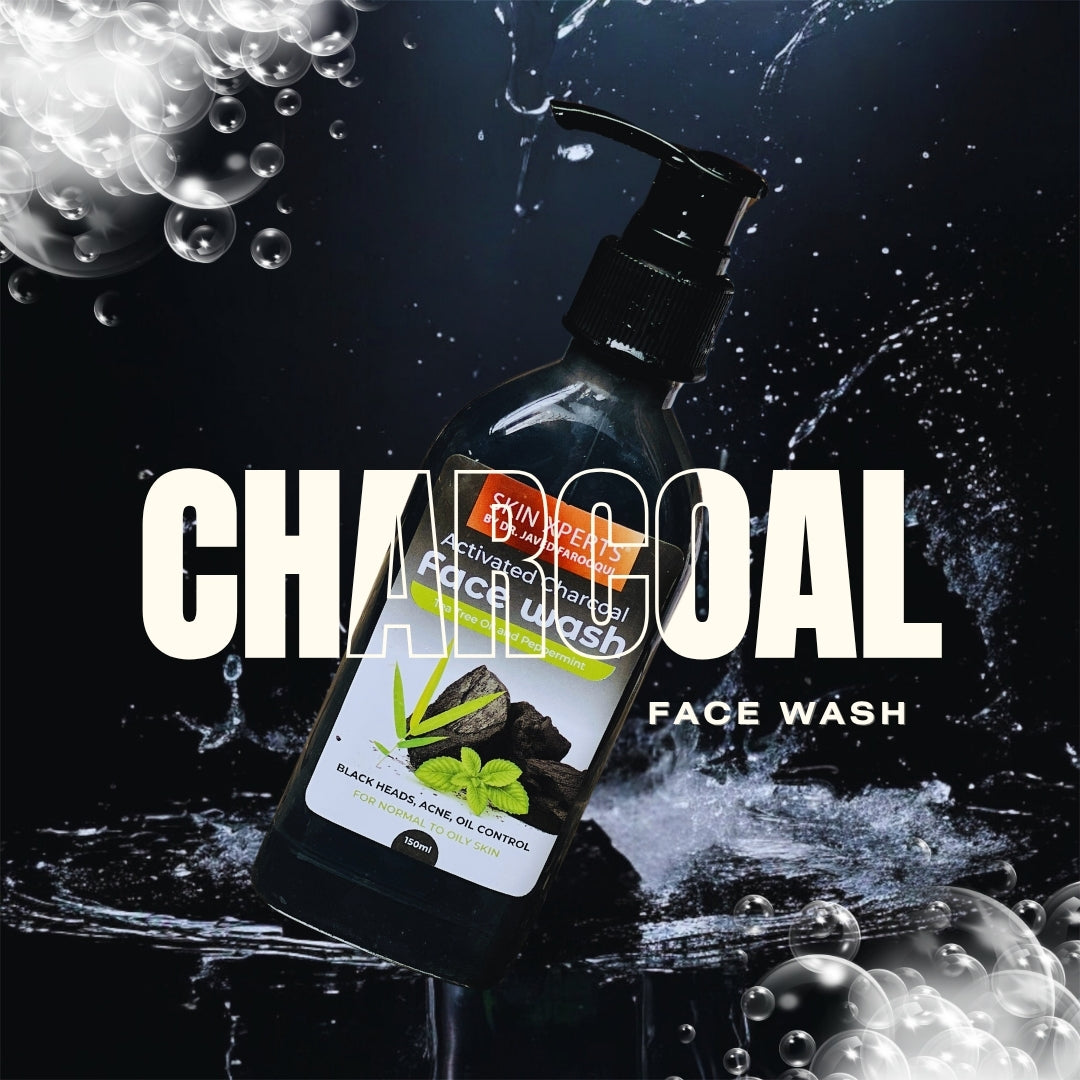 Activated Charcoal Face Wash with Aloe Vera Juice & Hyaluronic
