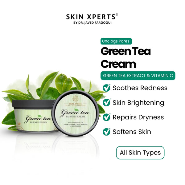 Brightening Green Tea Face Cream with Alpha Arbutin & Vitamin C