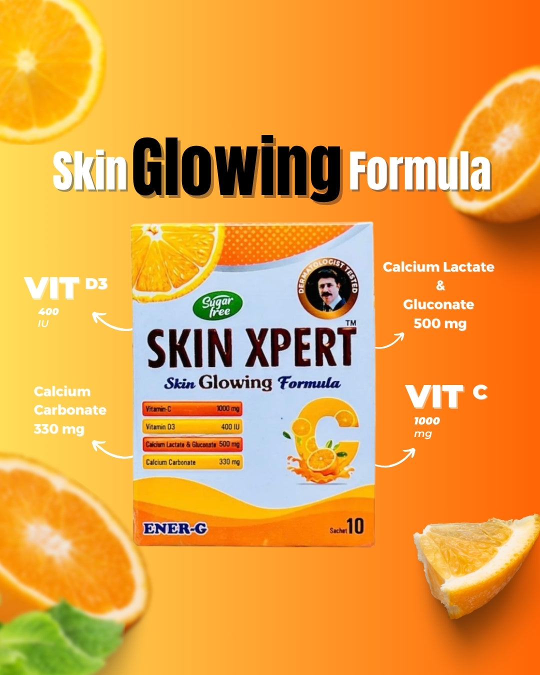 Jaxpert Skin Glow Drink with Glutathione, Vitamin C & D3 + Calcium Boost ( Small )
