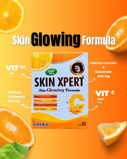 Jaxpert Skin Glow Drink with Glutathione, Vitamin C & D3 + Calcium Boost ( Small )