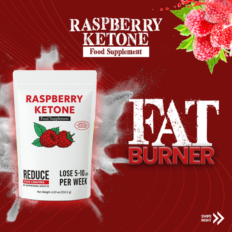 Raspberry Ketone – Fat Burner Powder with FREE Raspberry Capsules